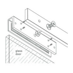 Soporte en U para puerta de vidrio - LMB-280U zkteco - 2