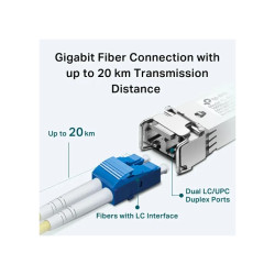 Módulo SFP Monomodo TL-SM311LS de TP-Link: Extiende tu Red con Fibra Óptica de Hasta 20 km y 1.25 Gbps TP-LINK - 2