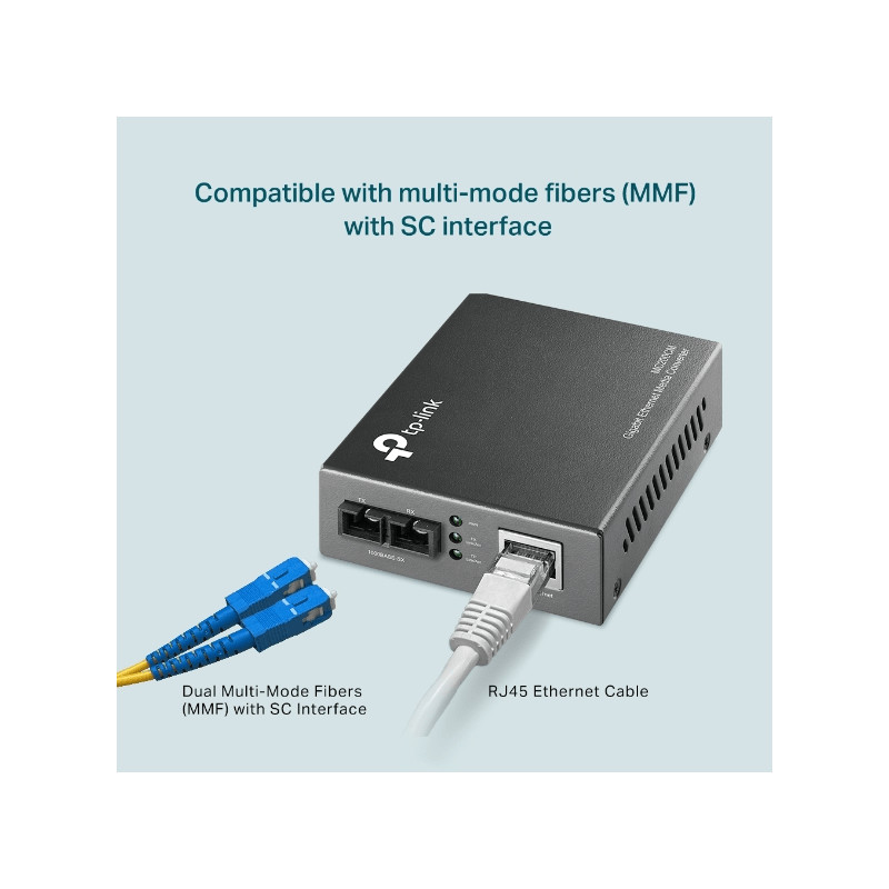 Conmutador de Fibra a Copper MC100CM: Convertidor Ethernet 100BASE-FX para Redes de Fibra hasta 2 km TP-LINK - 2