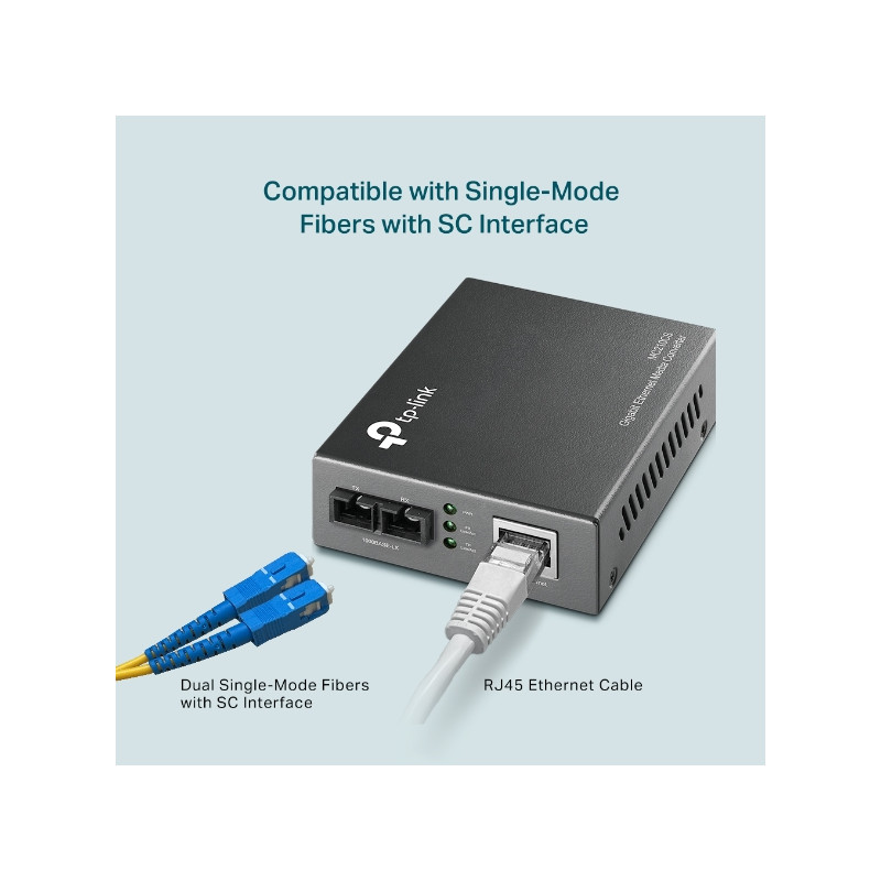 Medios Convertidores TP-Link de Alta Velocidad: Conecta Redes Gigabit, Fibra Óptica y ethernet -  MC110CS TP-LINK - 1