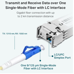 Módulo SFP TP-Link TL-SM321B Fibra Monomodo 1.25 Gbps y 20 km para Redes de Alta Velocidad TP-LINK - 2