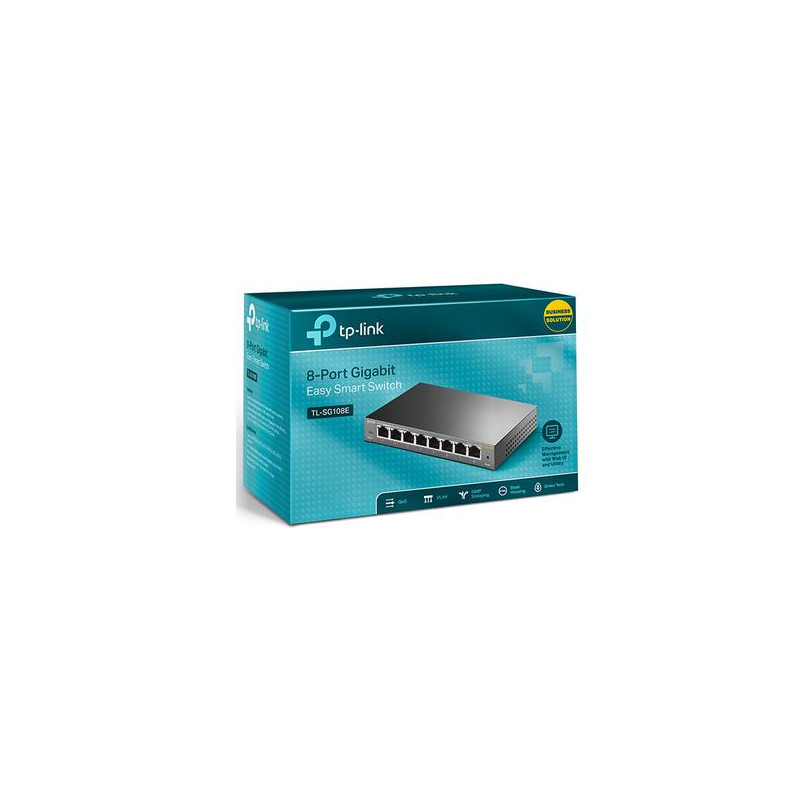 TL-SG108E: Switch Gigabit Fácil de Gestionar con Ahorro de Energía, VLANs y QoS para Redes SMB Eficientes TP-LINK - 2