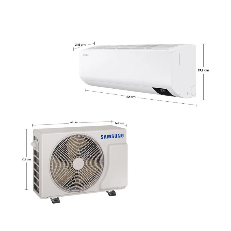 Aire Acondicionado Samsung AR09CVFZAWK/CB Inverter Digital 9K BTU Ahorro Energético y Control SmartThings WiFi Samsung - 2