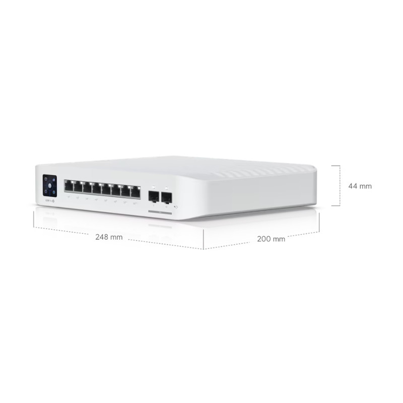 UniFi Switch 8: Gigabit PoE Managed Switches para Redes Empresariales con Alto Rendimiento y Control Total - USW-PRO-8-POE  - 1