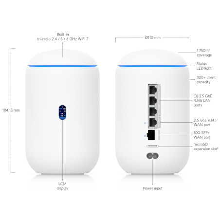 UDR7 UniFi Router: Alta Velocidad, Seguridad Avanzada y WiFi 7 Ubiquiti - 1
