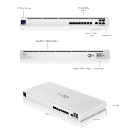 UISP-R-Pro: Router Gigabit de Alto Rendimiento con Puertos SFP+ 10G y Dual-WAN para Redes Empresariales Robustas Ubiquiti - 2