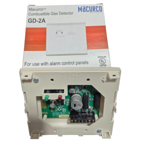 Detector de Gas Combustible Macurco GD-2A | Seguridad en Hogar y Oficina, Sensor UL para Metano y Propano, Fácil Instalación Mac
