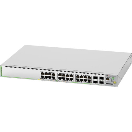 Switch Gestionable AT-GS970M/28PS-10: Potente Layer 3 Gigabit con 24 Puertos PoE+, 4 SFP y Alta Seguridad | CentroCOM Allied Tel