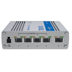 Teltonika TSW100 – switch Poe 5 puertos 1 Gbps – uso industrial, alimentación 44-57 VDC, carcasa aluminio IP30 Teltonika - 1