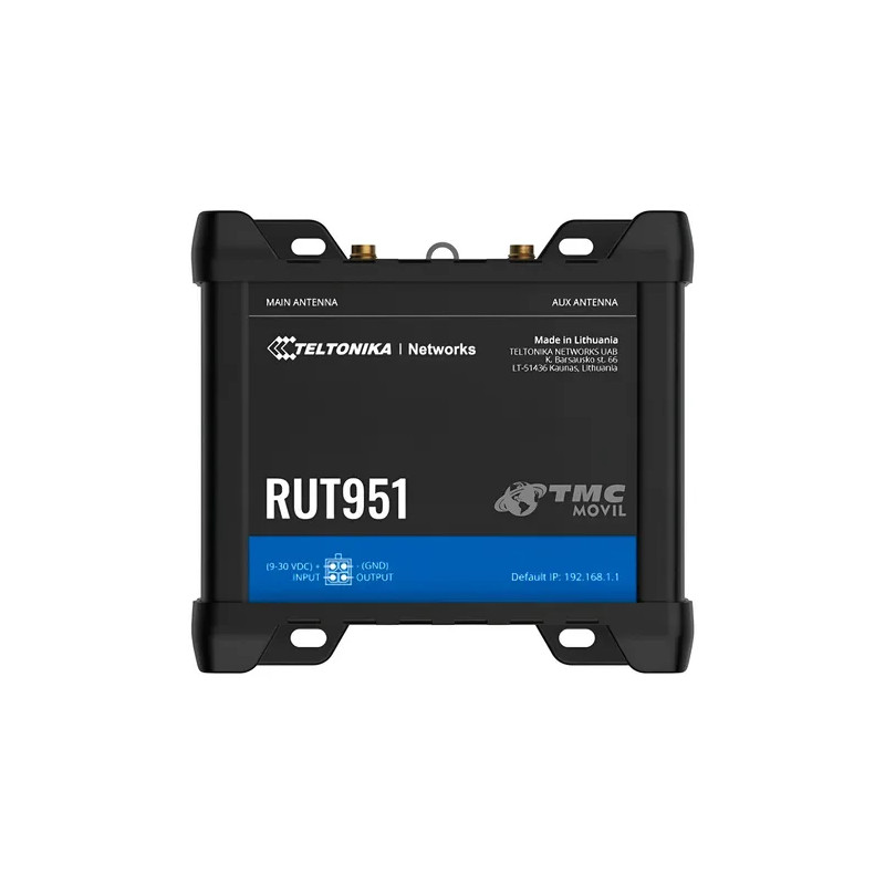 Teltonika RUT951 router – 4G LTE dual SIM industrial router – segura y versátil para redes industriales Teltonika - 1
