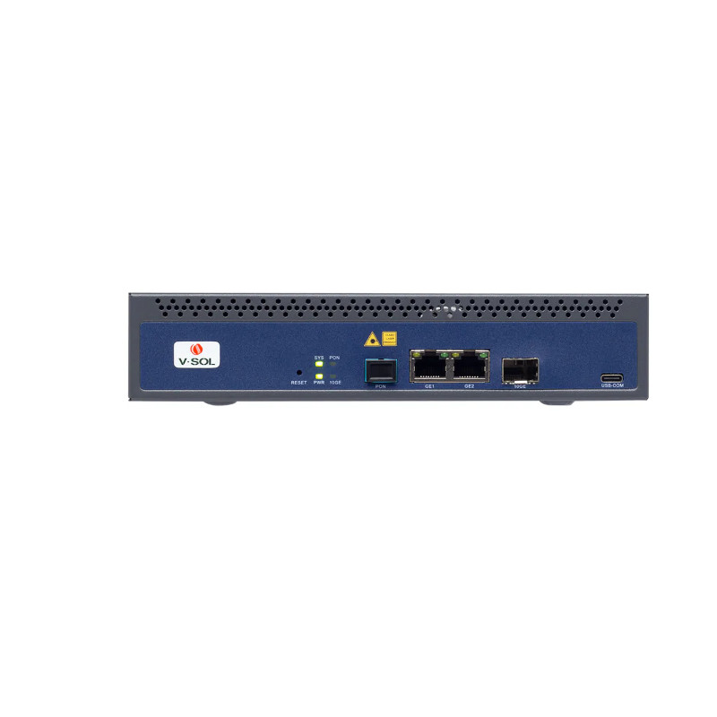 V1600GS-F – GPON OLT 1.25Gbps/2.5Gbps | PON 1:128 | soporte VLAN, IPv6, gestión remota | ideal para FTTH y pequeñas oficinas V-S