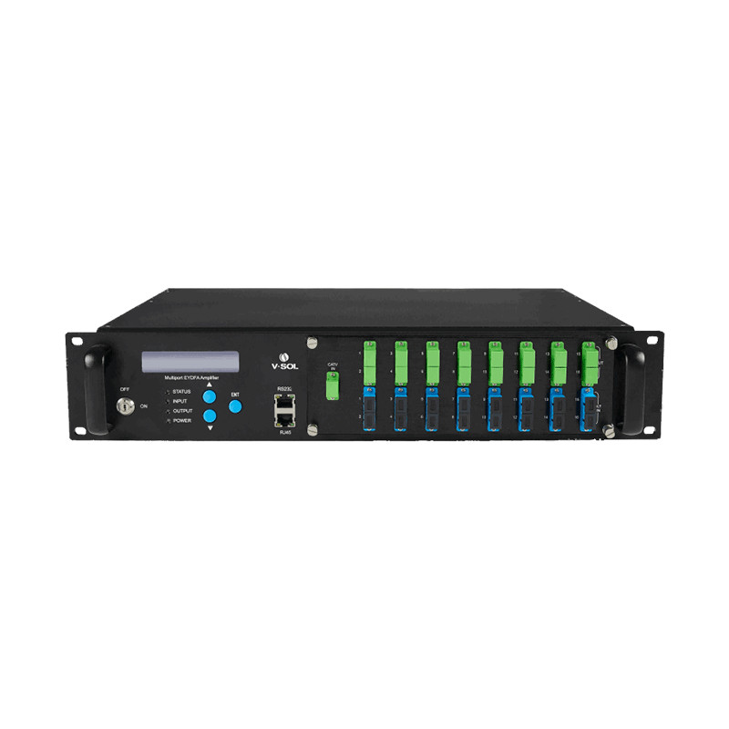 V8816W-8P – amplificador 8 puertos PON y CATV 1550nm alto poder, compatible FTTH con gestión remota y redundancia V-SOL - 1