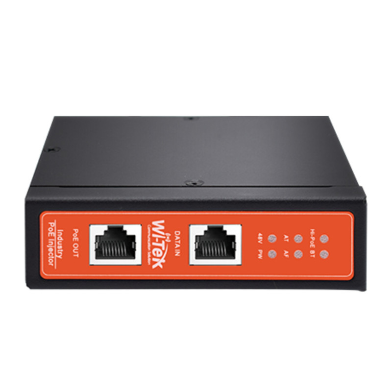 WI-POE58-BT-I-DC PoE injector industrial 90W IEEE 802.3bt compatible para redes y dispositivos PoE outdoor e industriales WI-TEK