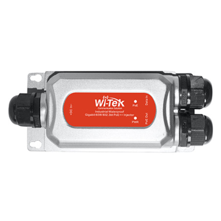 wi-poe56-60w-i-o poe injector outdoor industrial 60w ieee 802.3bt compatible para redes outdoor y industrial WI-TEK - 2