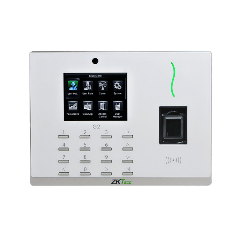 ZKTeco G2 – terminal de control de acceso y asistencia con capacidad para 20,000 huellas y 40,000 tarjetas zkteco - 1