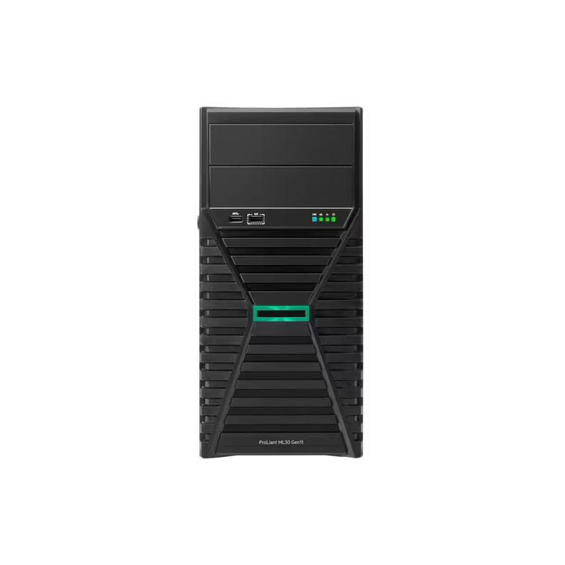 HPE ProLiant ML30 Gen11 – intel Xeon E hasta 8 núcleos – hasta 128 GB DDR5 – servidor torre para pymes - P81418-DM5 HP - 5