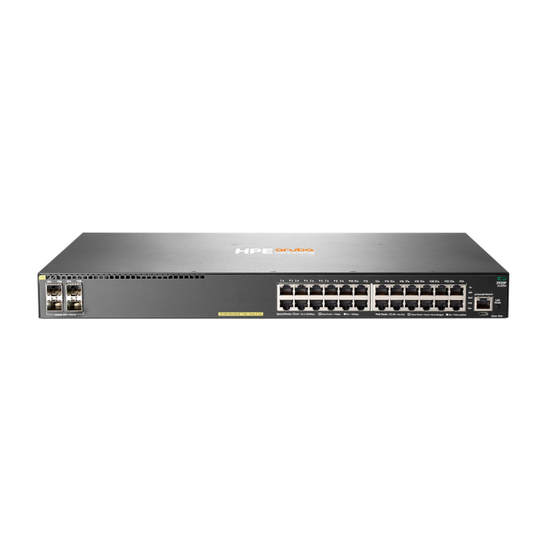 Aruba 2930F JL255A – 24 puertos PoE+ 370 W, 4 SFP+ 10 GbE | conmutador nivel 3 para redes empresariales Aruba - 1