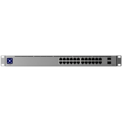 Ubiquiti USW-24 switch gestionado | 24 puertos Gigabit y 2 SFP | capa 2, diseño sin ventilador y pantalla táctil - USW-24-POE Ub