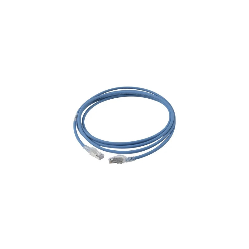 path - cord FUTP Cat 6a azul 1metro 28awg ultra delgado siemon - SP6A-S03-06B Siemon - 1