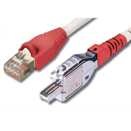 Path Cord s/ftp 1 par rj11 1m rojo siemon - T1SU1-01M-B03L Siemon - 1