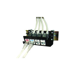 Siemon DIN Rail Patch Panels – 4 puertos, diseño angulado modular para redes industriales - DIN-PNL-04-01 Siemon - 2