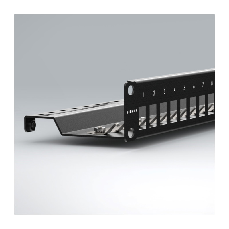 Siemon TERA-MAX Patch Panel – 24 Puertos 1U, Blindado 19" - TM-PNLZ-24-01 Siemon - 2
