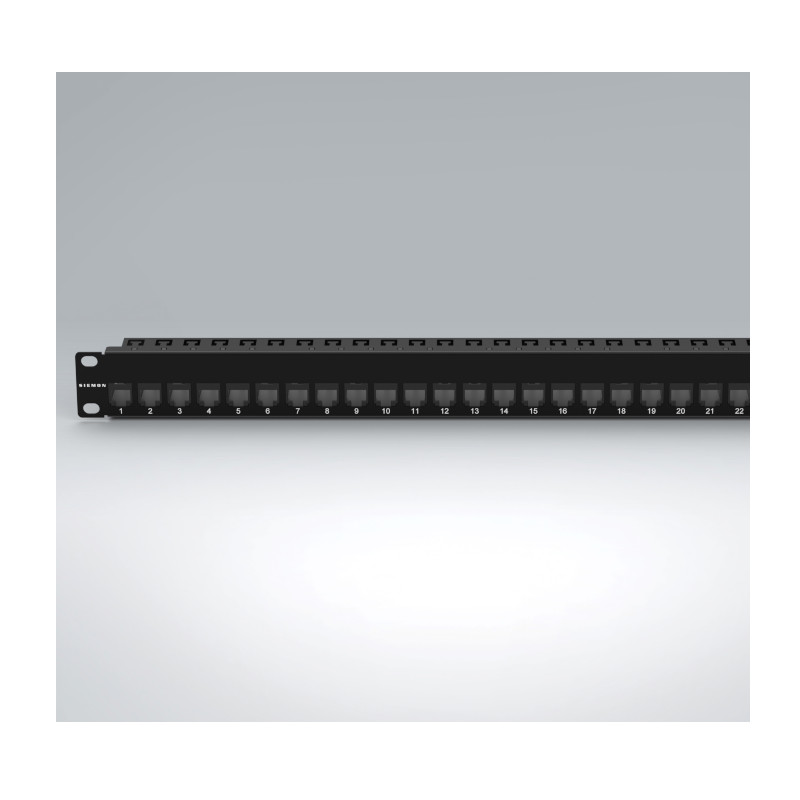 Patch panel Futp cat 6a 24p plano siemon - Z6AS-PNL-24K Siemon - 1