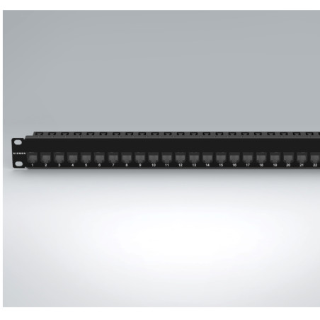 Patch panel Futp cat 6a 24p plano siemon - Z6AS-PNL-24K Siemon - 1