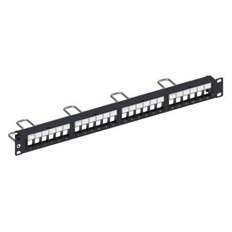 Herraje CommScope CPP-SDDM-SL-1U-24 – Panel RJ45 blindado | 24 puertos para rack 1U - 760237046 Commscope - 1