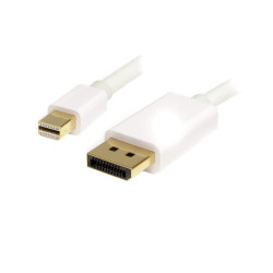 Cable Adaptador de 1m de Monitor Mini DisplayPort 1.2 Macho a DP Macho – 4k Blanco – MDP2DPMM1MW Startech - 1