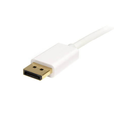 Cable Adaptador de 1m de Monitor Mini DisplayPort 1.2 Macho a DP Macho – 4k Blanco – MDP2DPMM1MW Startech - 2