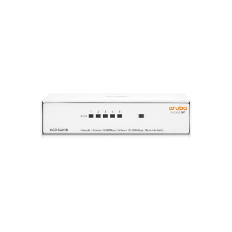 HPE Instant On 1430 5 Puertos Conmutador Ethernet - Gigabit Ethernet - 10/100/1000Base-T - 2 Capa compatible - R8R44A Aruba - 1