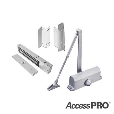 Kit Cierra puerta 65Kg + Electroiman + soporte en L y en Z - KITACCESS600 AccessPro - 1