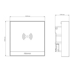 Akuvox A01S – Control de Acceso | Lector RFID Multi-frecuencia | 20,000 tarjetas | IP65 Exterior AKUVOX - 1