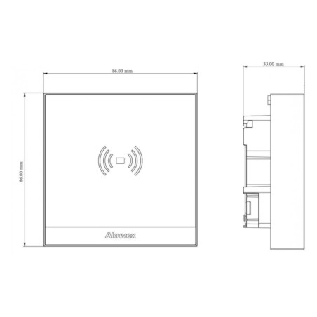 Akuvox A01S – Control de Acceso | Lector RFID Multi-frecuencia | 20,000 tarjetas | IP65 Exterior AKUVOX - 1
