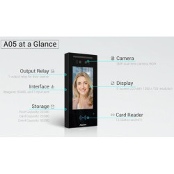 Akuvox A05C – Control de acceso facial, detección de máscara y temperatura, 20.000 caras AKUVOX - 2