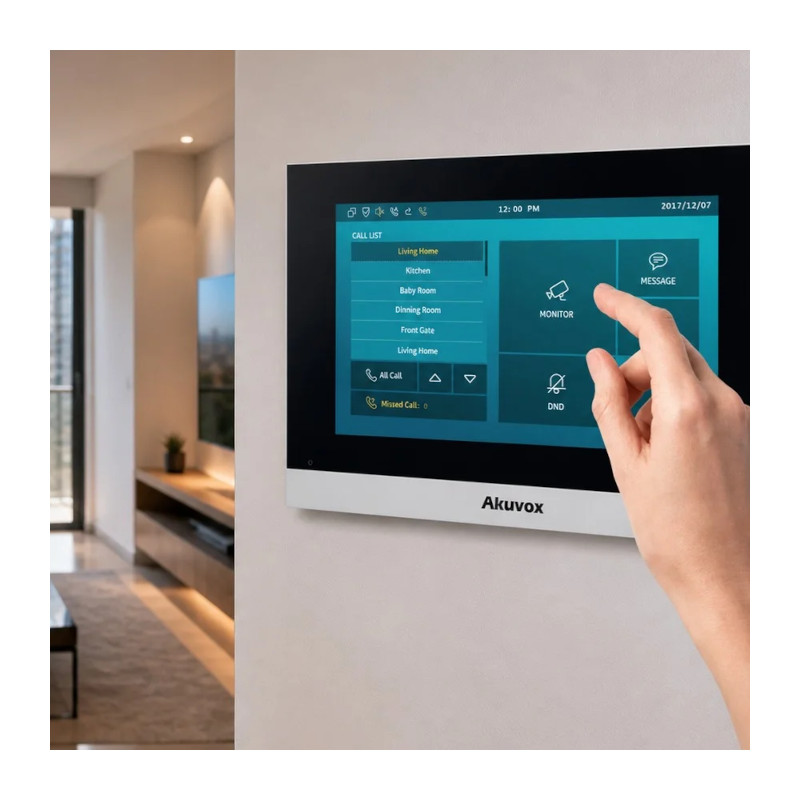Control de acceso y comunicación para hogares y apartamentos – Pantalla táctil 7” capacitiva – Akuvox – C313W AKUVOX - 2