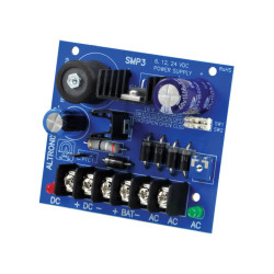 Fuente de poder para sistemas de control de acceso y CCTV – Salida seleccionable 6/12/24 VDC 2.5A – Altronix – SMP3 ALTRONIX - 1