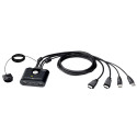 Conmutador KVM para uso en oficinas y hogares – conexión HDMI y audio para 2 PCs – ATEN – CS692 Aten - 1