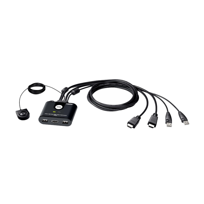 Conmutador KVM para uso en oficinas y hogares – conexión HDMI y audio para 2 PCs – ATEN – CS692 Aten - 1