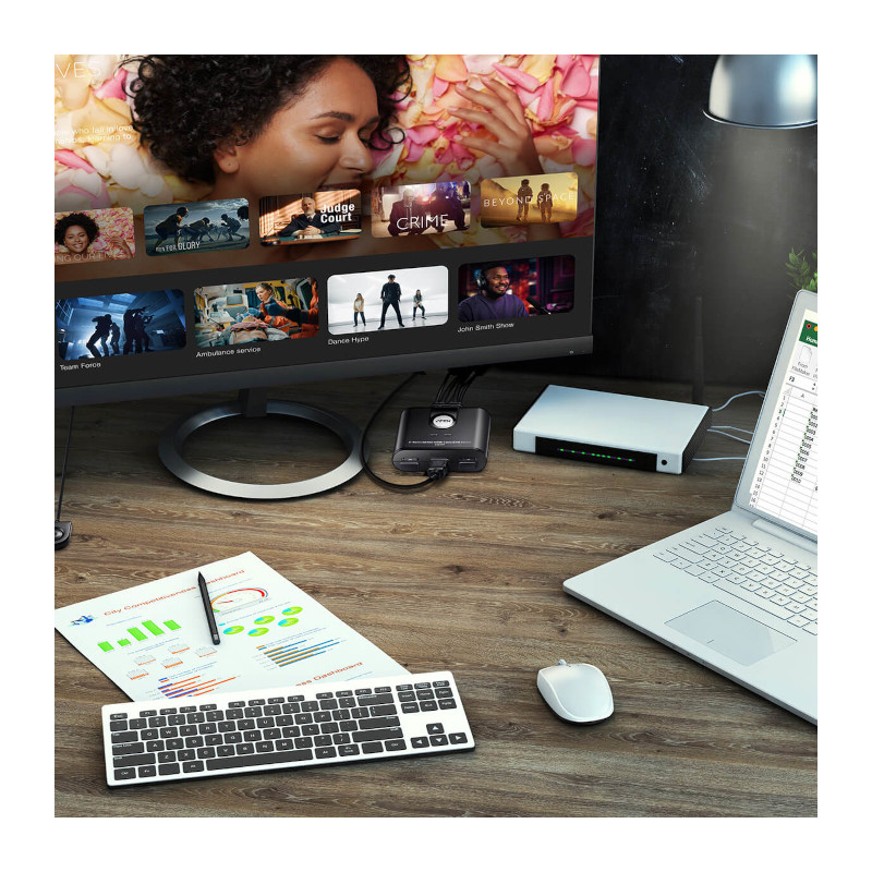 Conmutador KVM para uso en oficinas y hogares – conexión HDMI y audio para 2 PCs – ATEN – CS692 Aten - 3