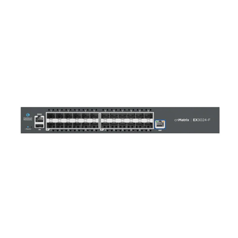Switch de agregación de fibra para redes empresariales – 24 puertos 10 Gbps SFP+ – Cambium Networks – cnMatrix MXEX3024XFXA00 Ca
