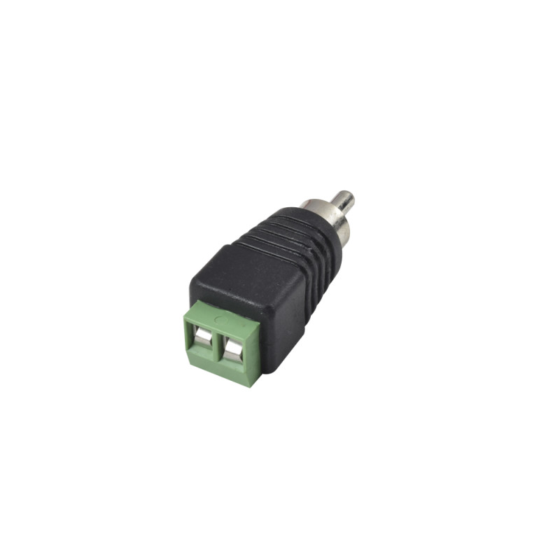 Adaptador RCA macho a terminal de tornillo – Genérico DIO en sistemas de CCTV a 2 Hilos. JR-R591  - 2