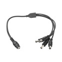 Cable divisor de potencia para cámaras de seguridad – 4 salidas DC macho 5.5x2.1 mm – JR-F52  - 1