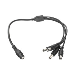 Cable divisor de potencia para cámaras de seguridad – 4 salidas DC macho 5.5x2.1 mm – JR-F52  - 1
