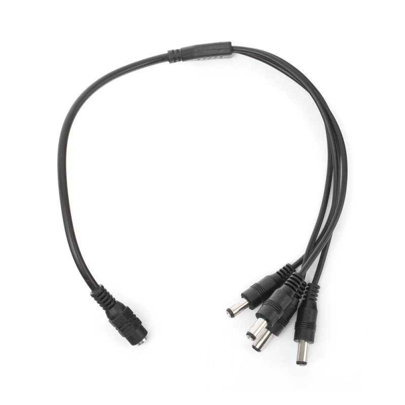 Cable divisor de potencia para cámaras de seguridad – 4 salidas DC macho 5.5x2.1 mm – JR-F52  - 2
