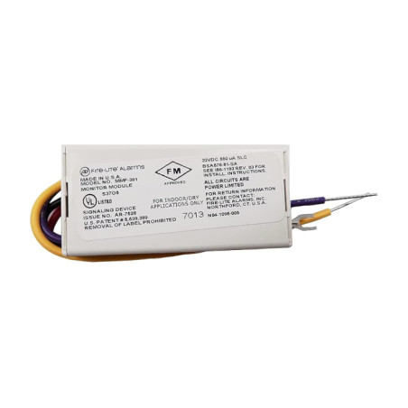 Supervisión compacta de contactos secos para alarma – Mini módulo monitor – Fire•Lite – MMF-301 FIRE-LITE - 1