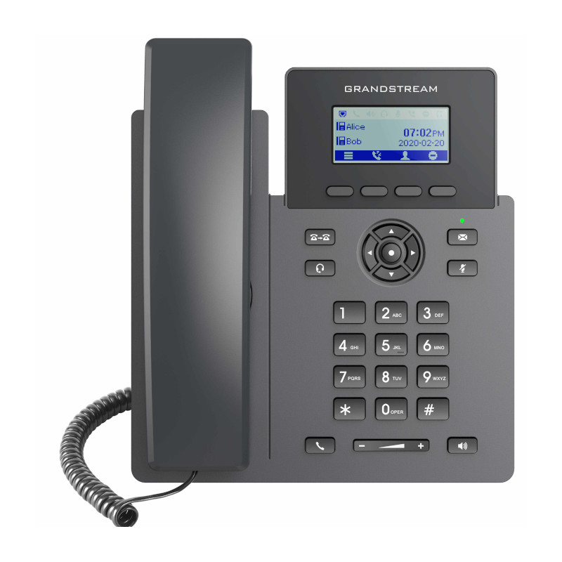 Teléfono IP para empleados de oficina y remoto – 2 líneas SIP con conferencia y seguridad empresarial – Grandstream – GRP2601 GR