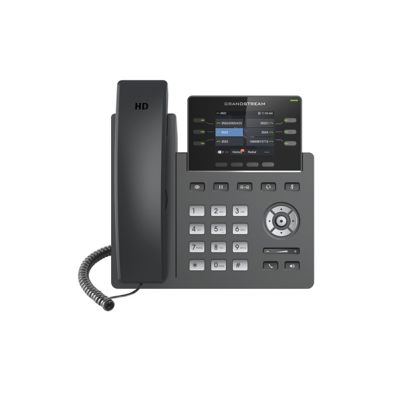 Teléfono IP para oficinas empresariales – 6 líneas, audio HD, dos puertos Gigabit – Grandstream – GRP2613 GRANDSTREAM - 1