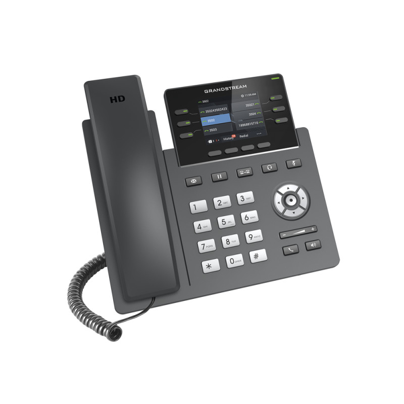 Teléfono IP para oficinas empresariales – 6 líneas, audio HD, dos puertos Gigabit – Grandstream – GRP2613 GRANDSTREAM - 3